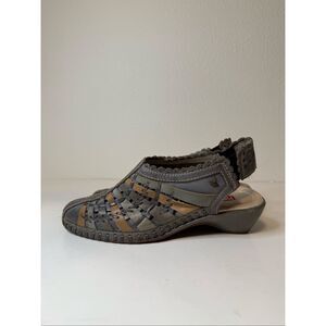 Pikolinos Romana Multicolor Braided Slingback Shoes Size 37